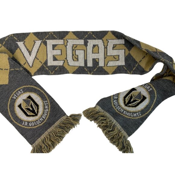 Vegas Jr Golden Knights Ruffneck Knitted Scarf 65" x 7"  7553 Youth Hockey GUC - Picture 3 of 6